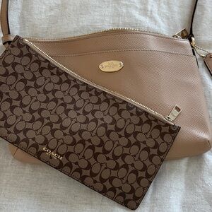 Coach Tan and Brown Crossbody Bag